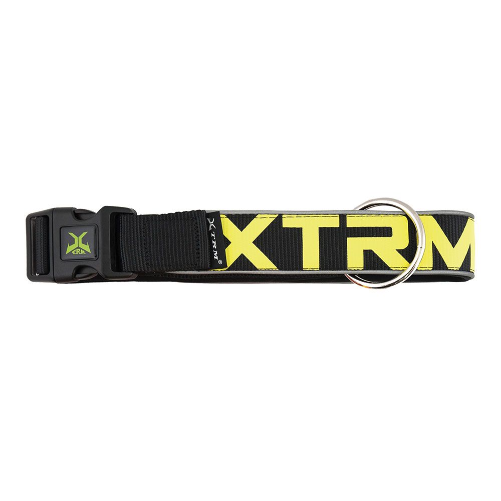 Coleira x-trm neon flash preto 15 mm x 28-35 cm
