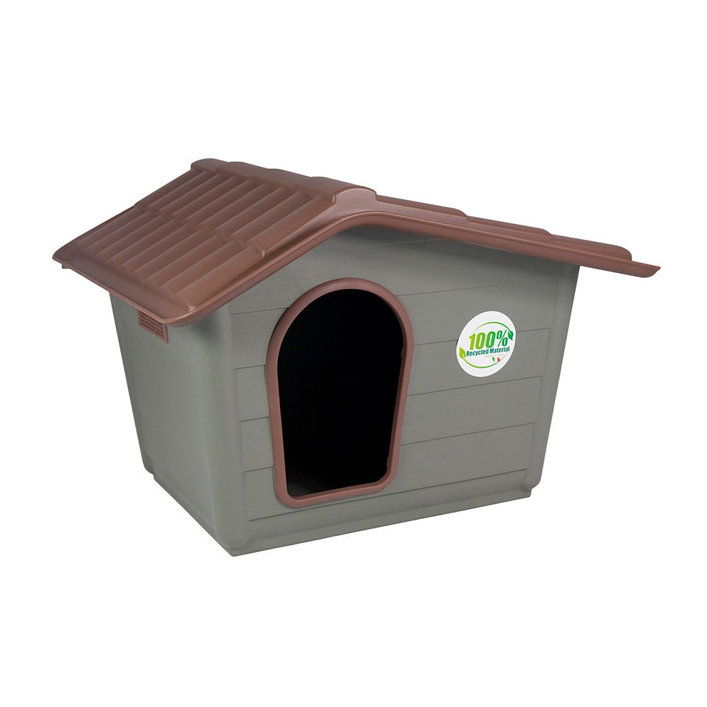 Casinha eco mini 100% material reciclável com dupla grelha da ventoinha 60 x 50 x 41 cm