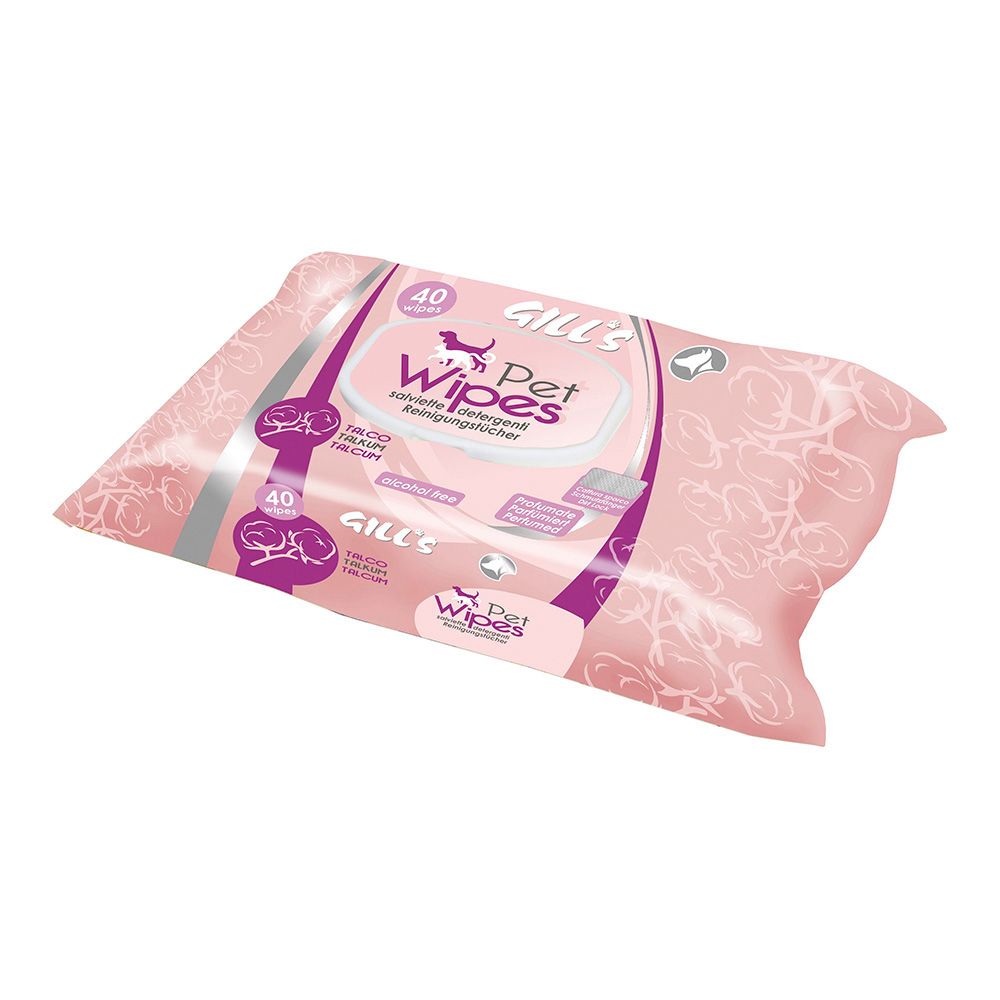 Toalhitas xlpara animais de estimação, 30 x 20 cm, 40 uds, aroma de talco
