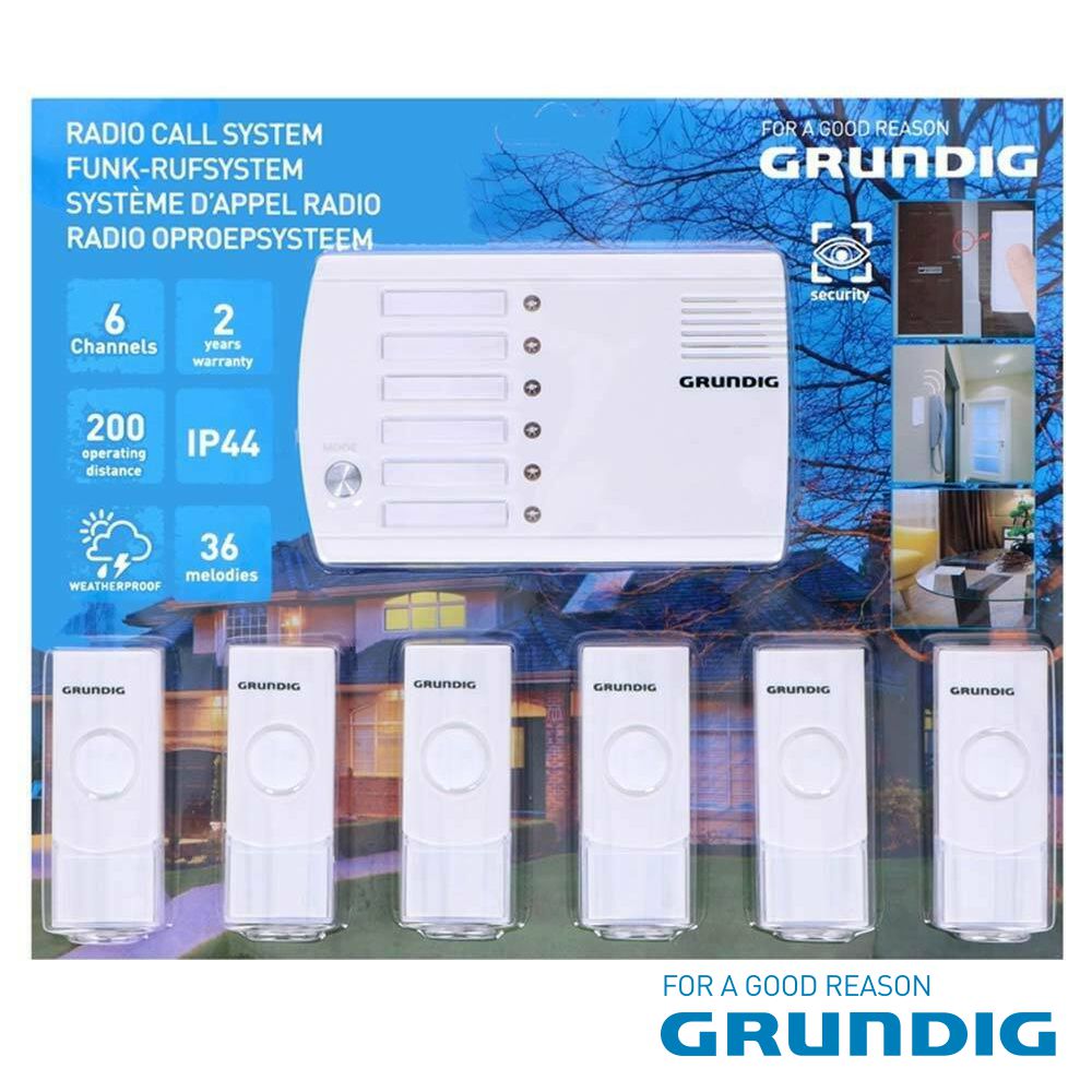 06968 Campainha S/ Fios C/ 6 Canais individuais - IP44