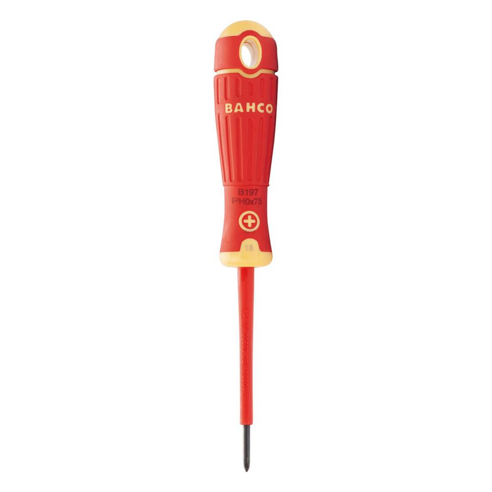 Chave de fendas phillips isolada bahcofit ph1 x 80 mm