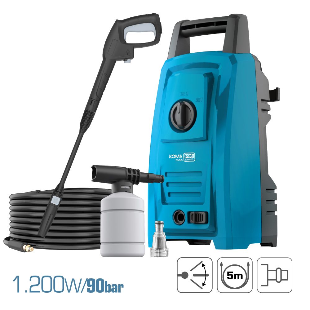Máquina de lavar a pressão 1.200 w 90 bar