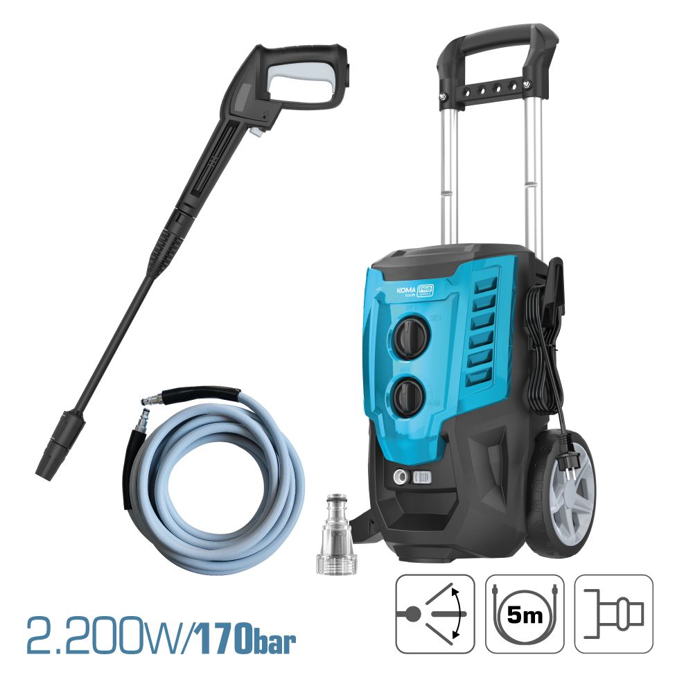 Máquina de lavar a pressão 2.200 w 170 bar