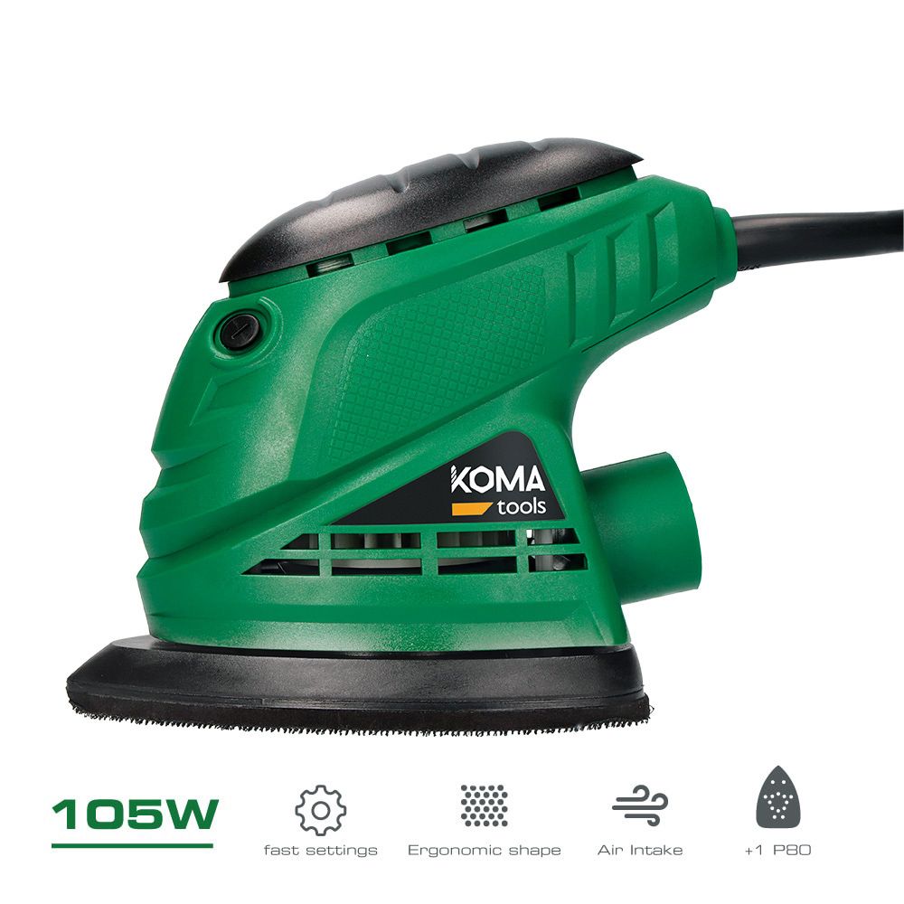 Lixadora tipo mouse 105 w, 141 x 145 mm con cabo 2 m