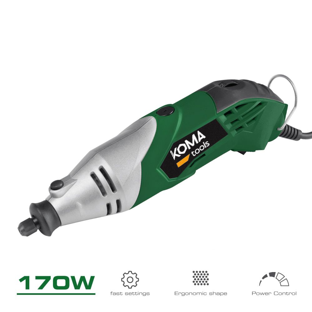 Multiferramenta rotativa 170w, 190 acessórios, con cabo 2 m