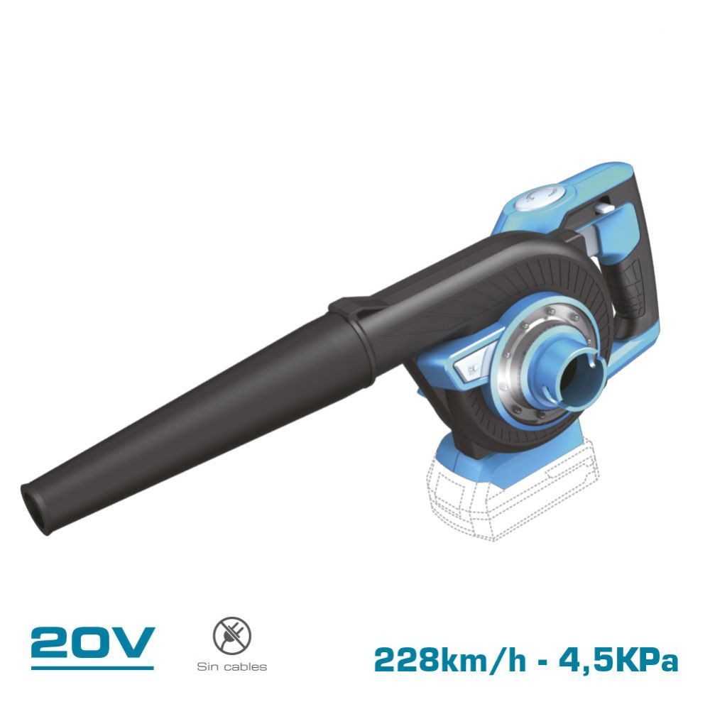 Aspirador / soprador 20 v sem bateria nem carregador