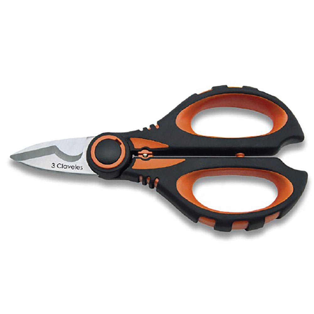 Tesoura eletricista multifunções em inox com capa, 16 cm