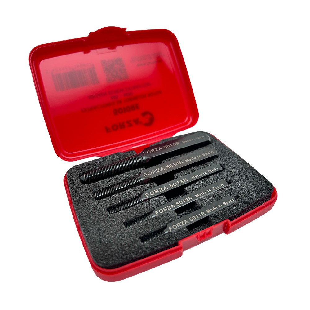 Extrator de parafusos quebrados roscados 5010re, m5-m20 ø3, 4, 5, 6, 8 mm, jogo de 5 peças
