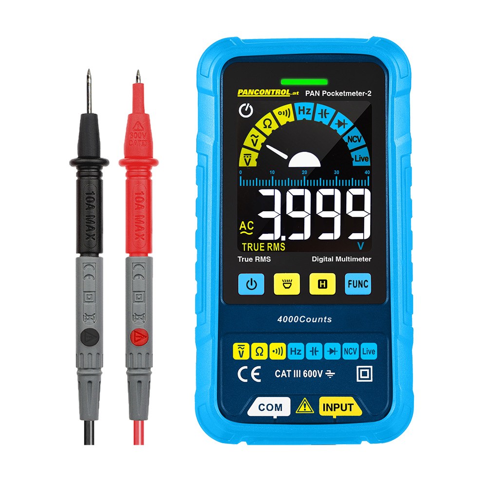 Multímetro de bolso pan pocketmeter-2 cat iii 600 v