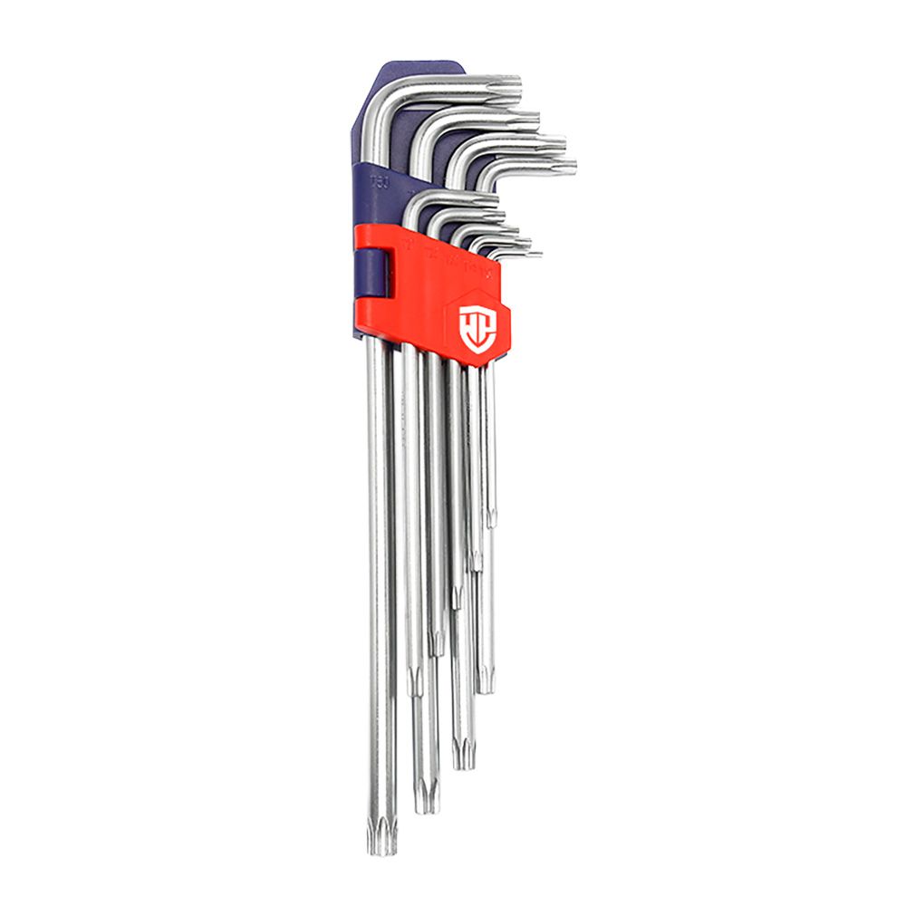 CHAVES TORX DE BRAÇO LONGO, T10-T50,  JOGO 9 PEÇAS