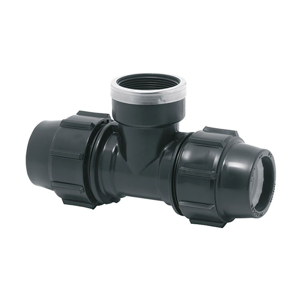 Ligação t mista polipropileno rosca fêmea 32 mm x 1 pol