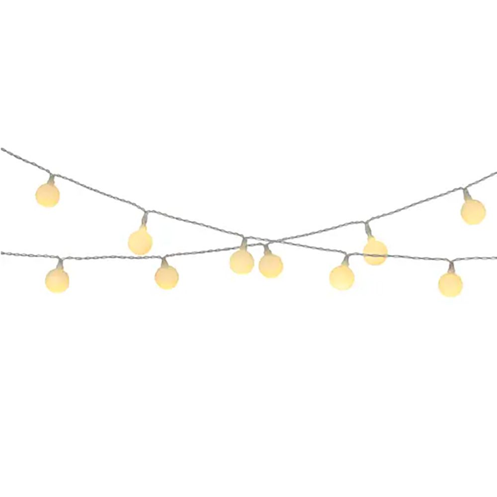 Grinalda solar 30 leds, 3 lm, luz branca quente, ip44, 2,9 m