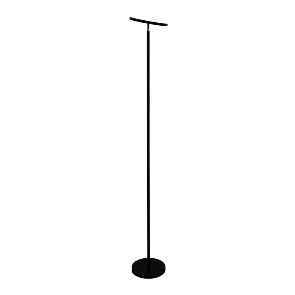 Luminária de piso led dencel, 24 w, 3cct, dimerizável, 2200 lm, preta, ø25 x 175 cm