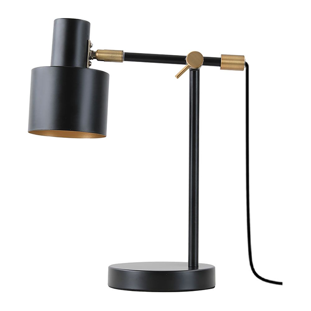 Candeeiro de mesa serantes, 1xe27, cor preto, 300 x 140 x 351 mm