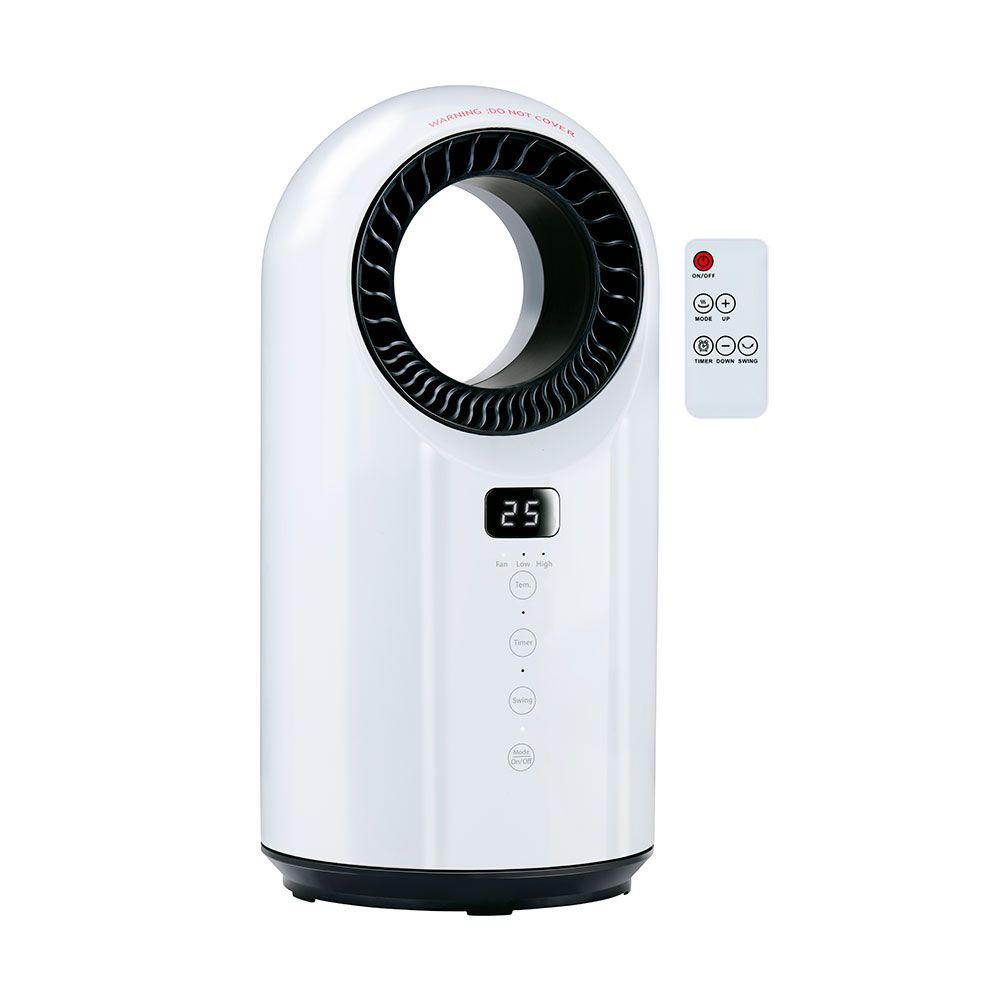 Ventoinha sem pás com aquecedor 1000 - 1500 w