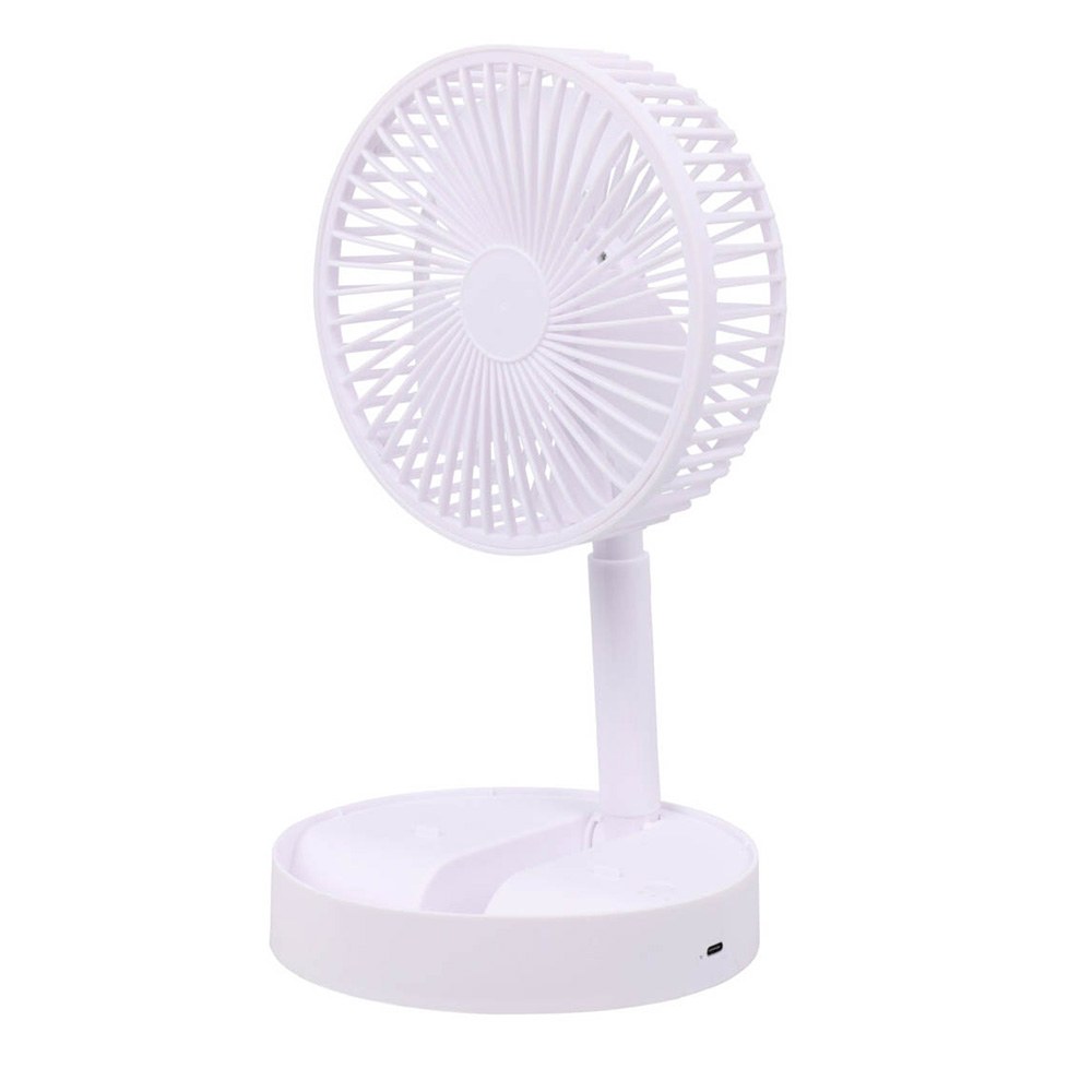 Ventilador de mesa dobrável, recarregável branco, 3 velocidades, ø165 x 360 mm