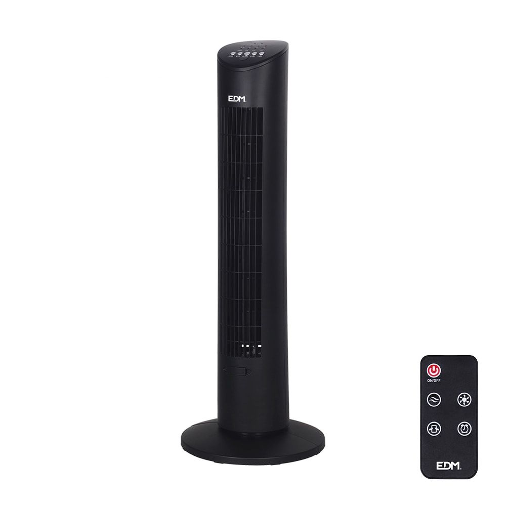Ventoinha torre potência: 60w, 54,8 db, com comando cor preto 28 x 78,3 cm