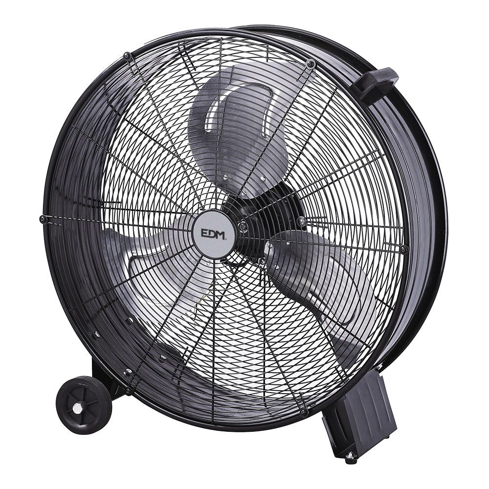 Ventoinha industrial de chão com rodas, preto 180w, 59,8 db, ø65 cm