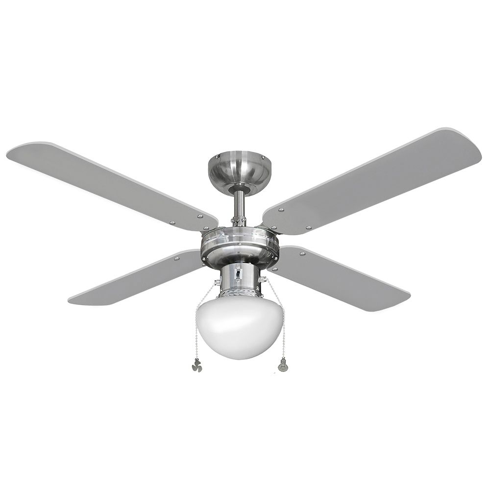 Ventoinha de teto modelo caribe. cor cromado. potência: 50w pás: ø102cm edm