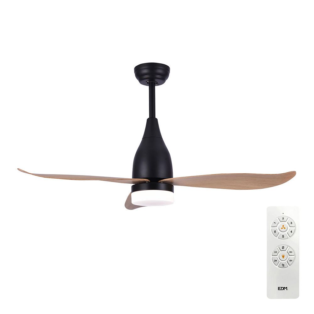 Ventoinha de teto de led 112cm dc 15w + luz 18w 2.190lm 3.000k- 4000k-5.000k, 3cct, mod.45db  kattegat edm