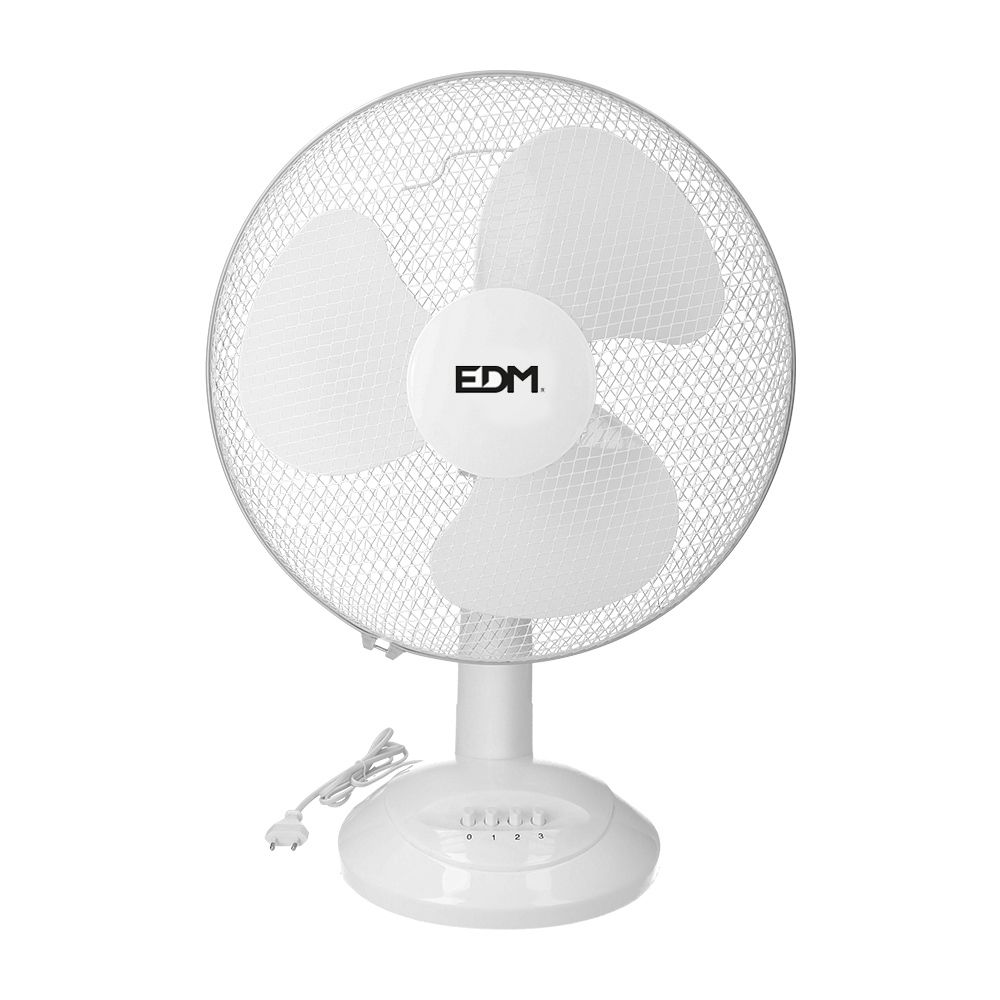 Ventilador de mesa. cor branco: 45w, 54,14 db, pás: ø40 x 61 cm