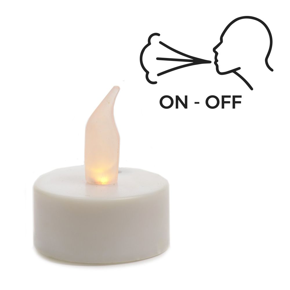Vela led com função de sopro on-off ø3,7cm