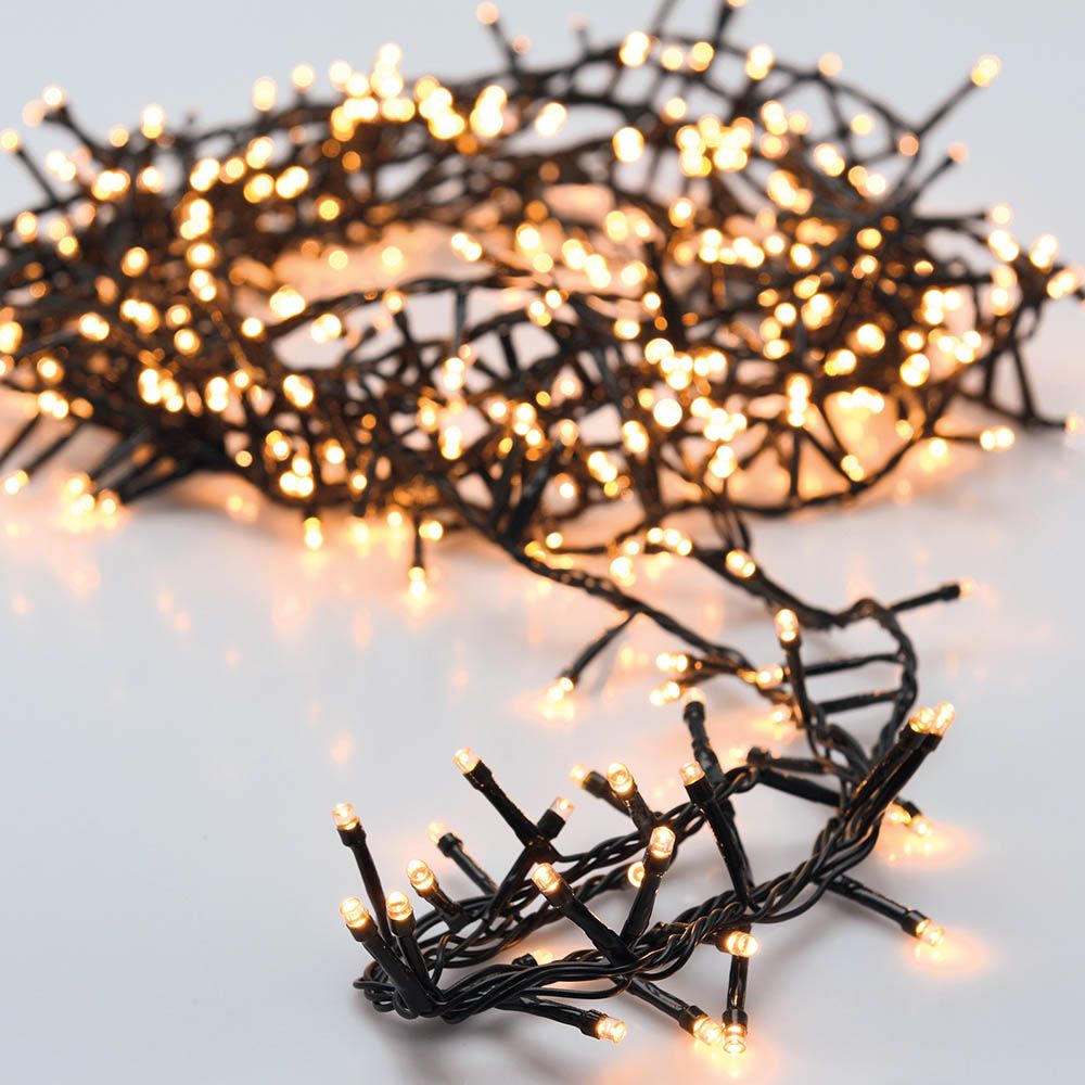 Grinalda "tipo espinho" multifunções 400 leds, luz quente, exterior, 8 m