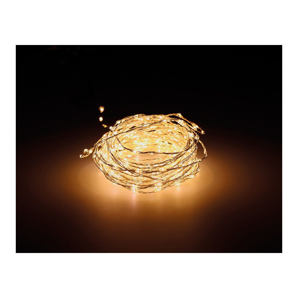 Grinalda micro led, 567 leds, multifunções, branco quente, exterior, 9 m