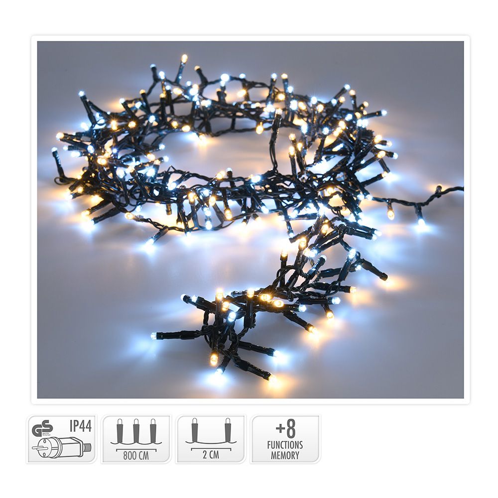 Grinalda snake branco frio/quente 400 leds ip44 11m