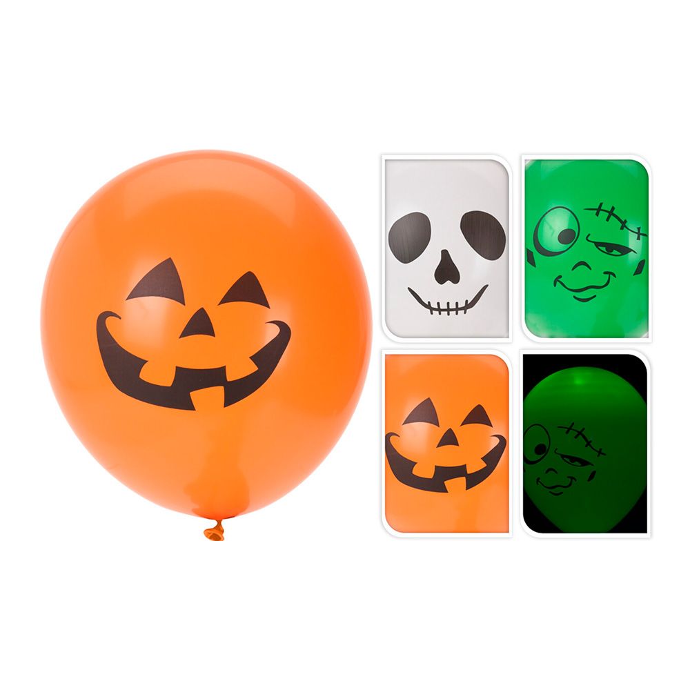Balões de halloween com led, 3 uds