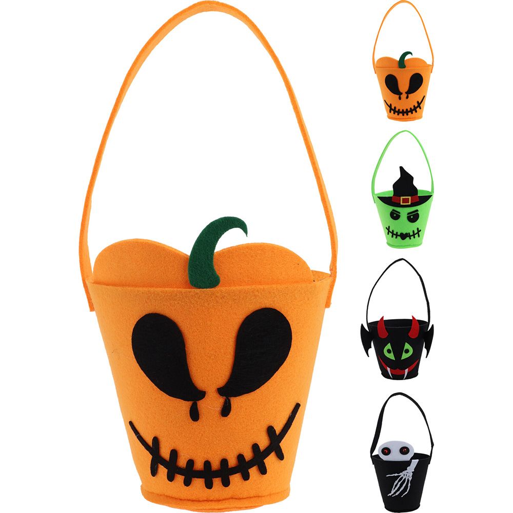 Cesta de espuma eva para coletar doces de halloween, 4 modelos