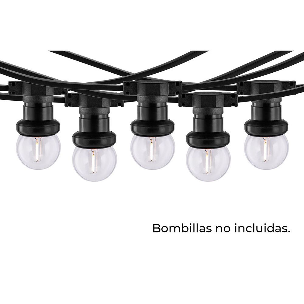 Grinalda com 50 casquilhos 2000w 50-60 hz 220-240v e27 ip44 50m