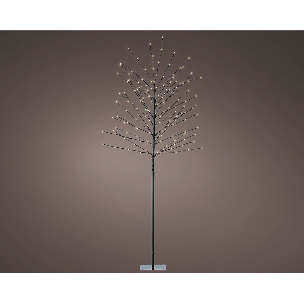 Árvore iluminada exterior 160 leds branco quente ø70 cm x 1,80 m