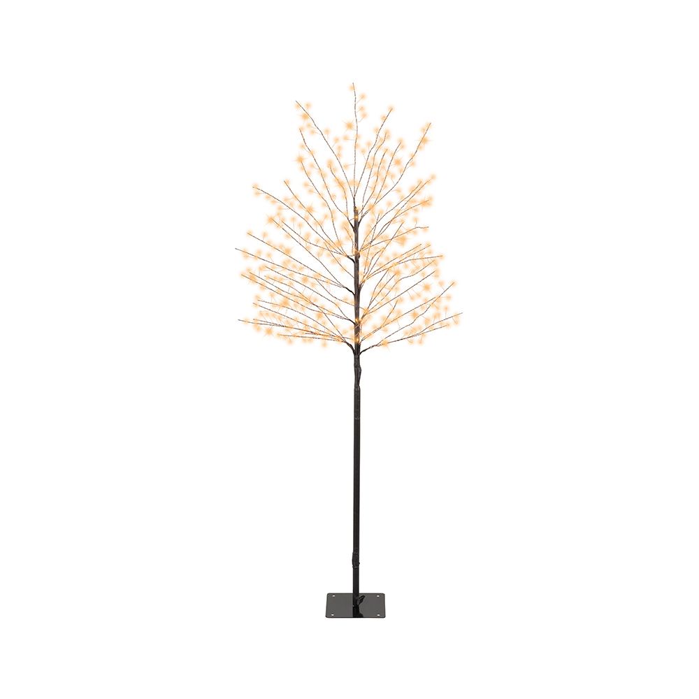 Árvore iluminada 480 leds, branco quente, exterior, 1,5 m