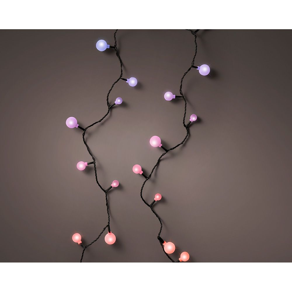 Grinalda cherry 120 leds de três tamanhos, multicor, de exterior 9 m