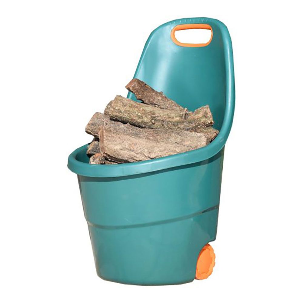 Carrinho de jardim verde 68 l, 53 x 57 x 88,5 cm