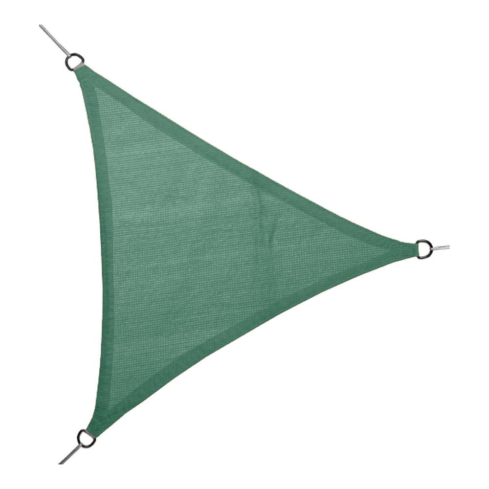 Toldo de vela triangular em verde 3,6 x 3,6 x 3,6 m