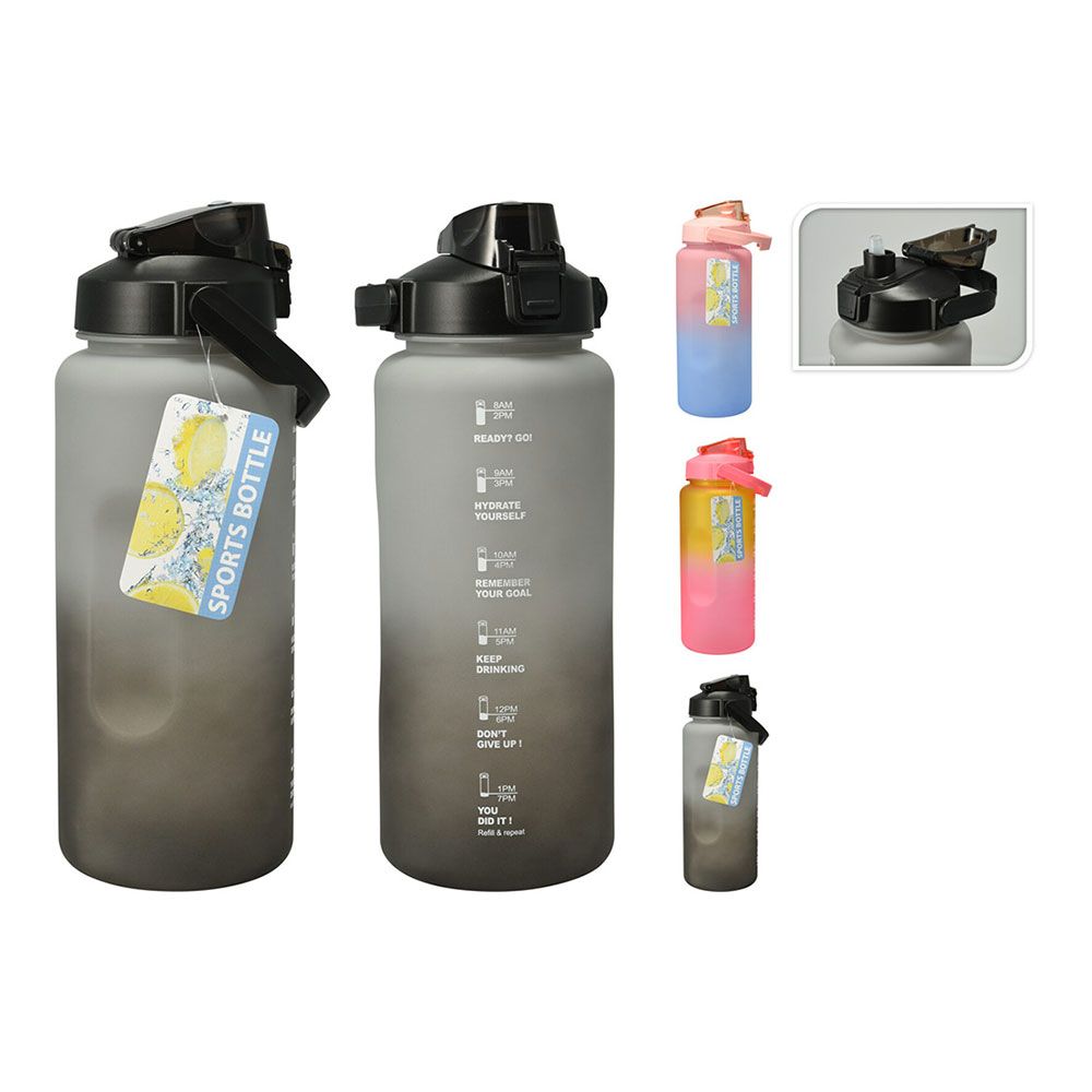 GARRAFA DE ÁGUA, 2000 ml, CORES SORTIDAS