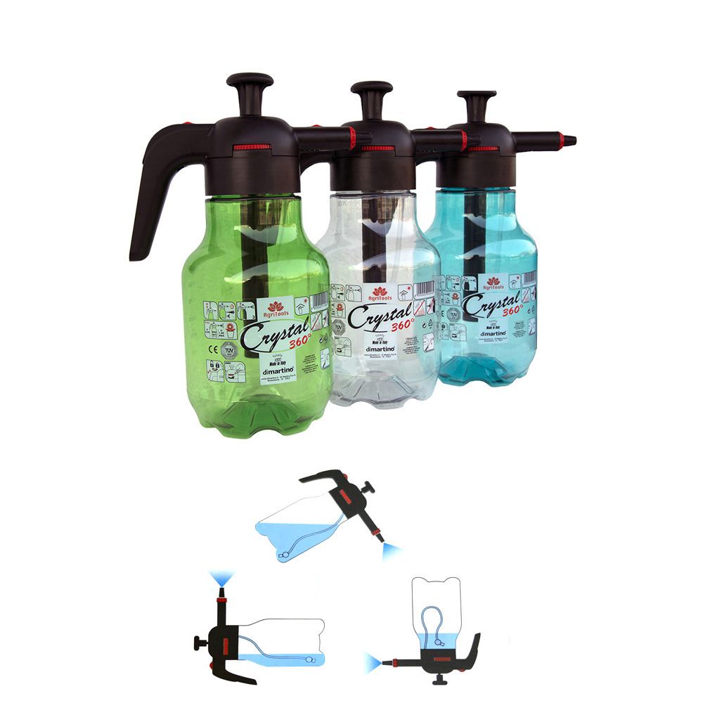 Pulverizador de polietileno, cores sortidas, ø40 x 32,5 cm, 360°, 2 l