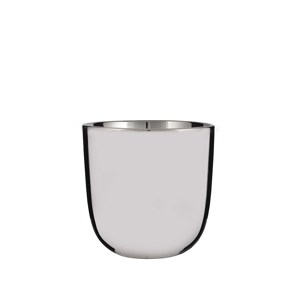 Vaso chaz redondo prateado ø15,5x15cm