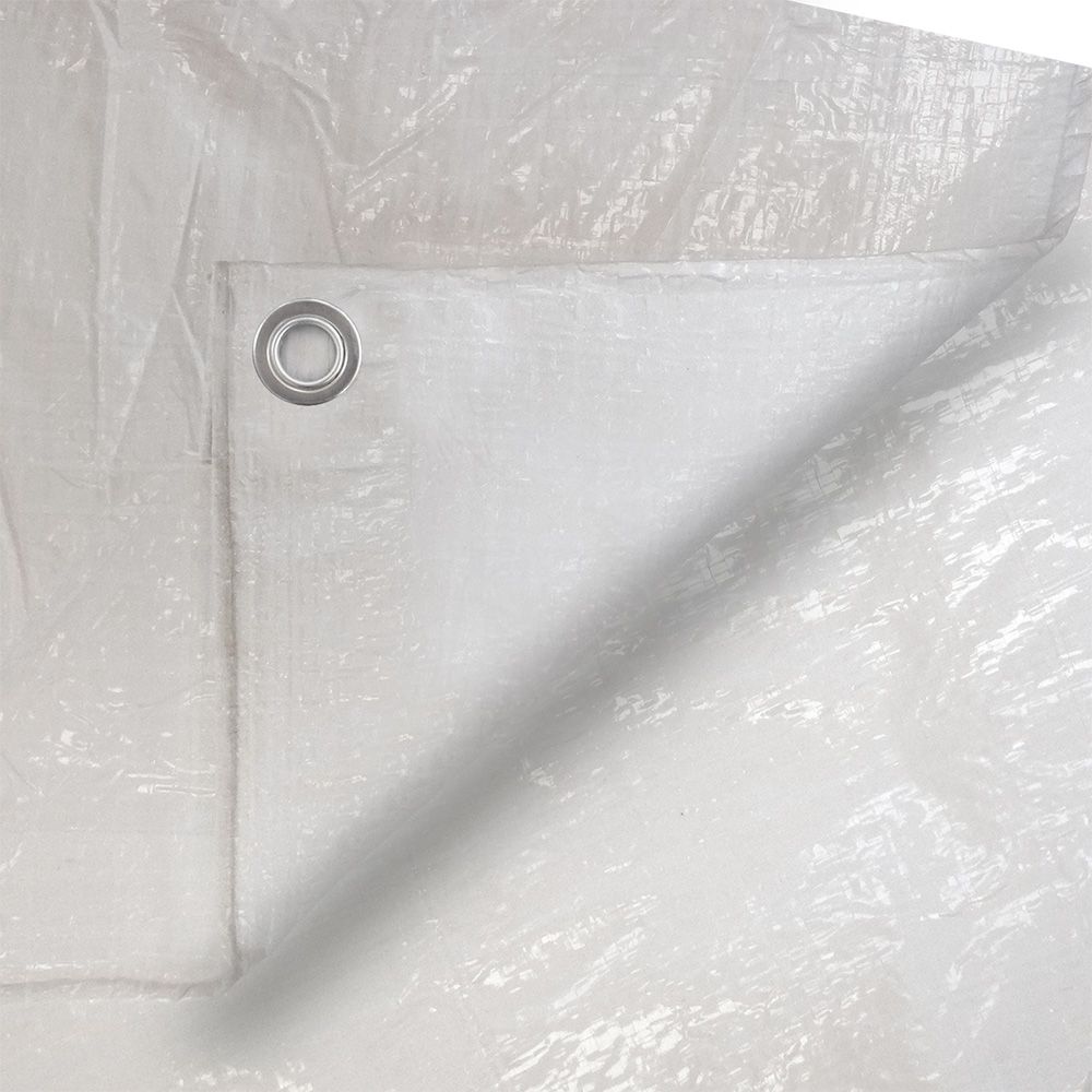 Lona dupla face de polietileno, cor branco, densidade 90 g/m², 4 x 5 m