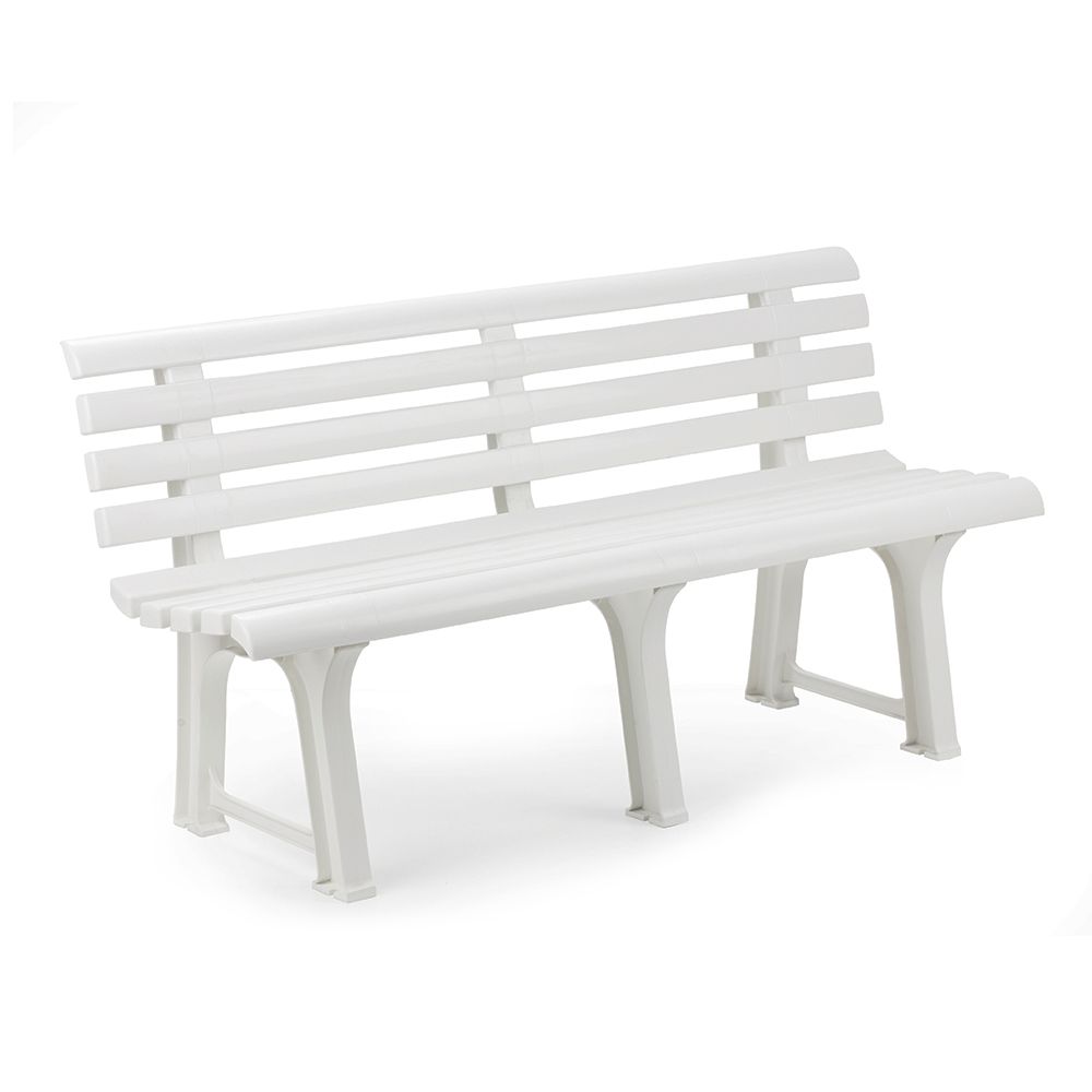 Banco de jardim orchidea branco, 145 x 49 x 74 cm
