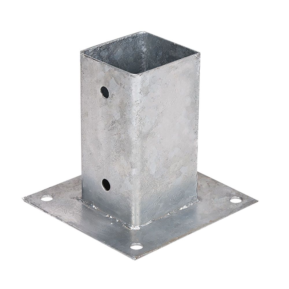 Fixação metálica quadrada 7 x 7 cm