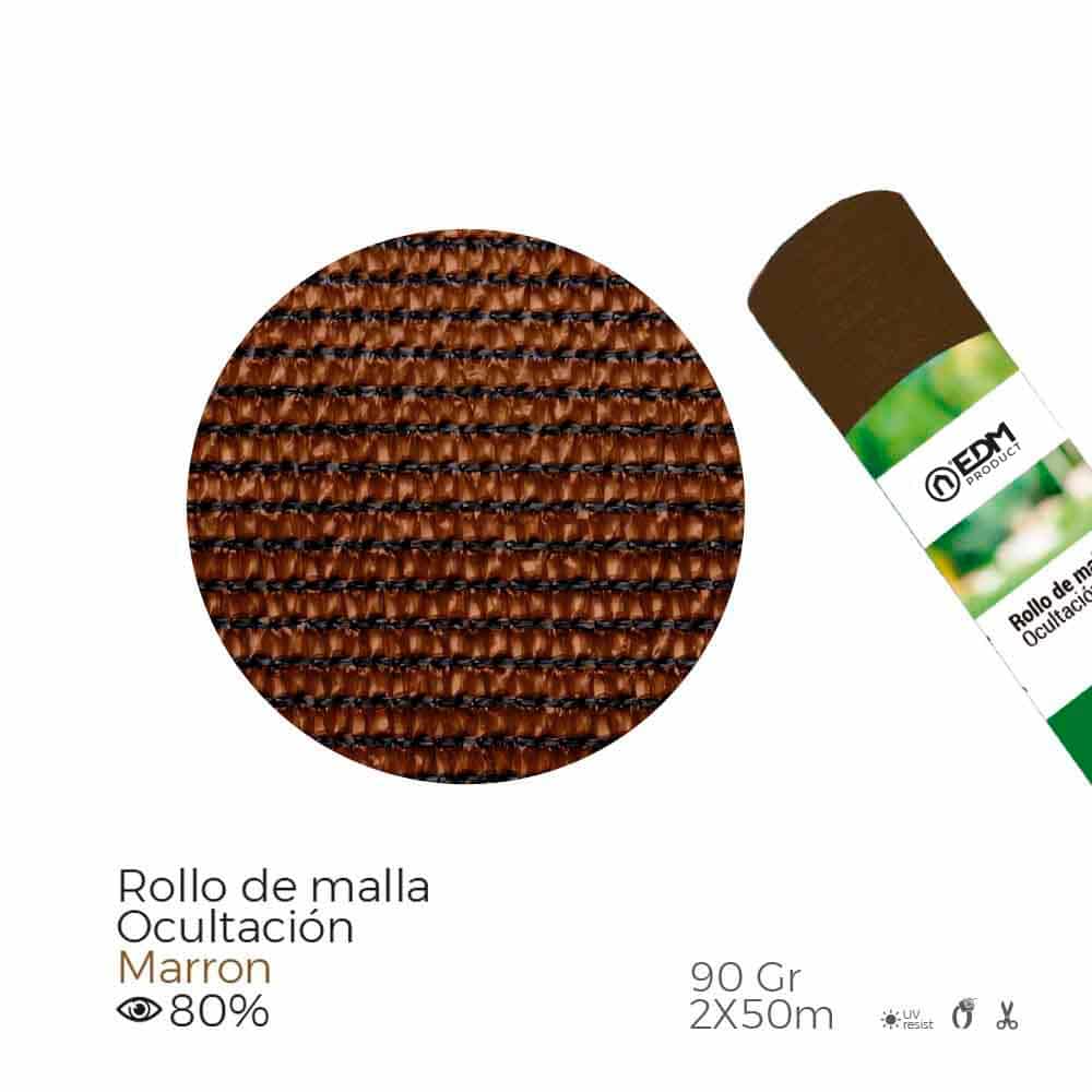 Malha de ocultaçao castanho 90 g/m² 2 x 50 m