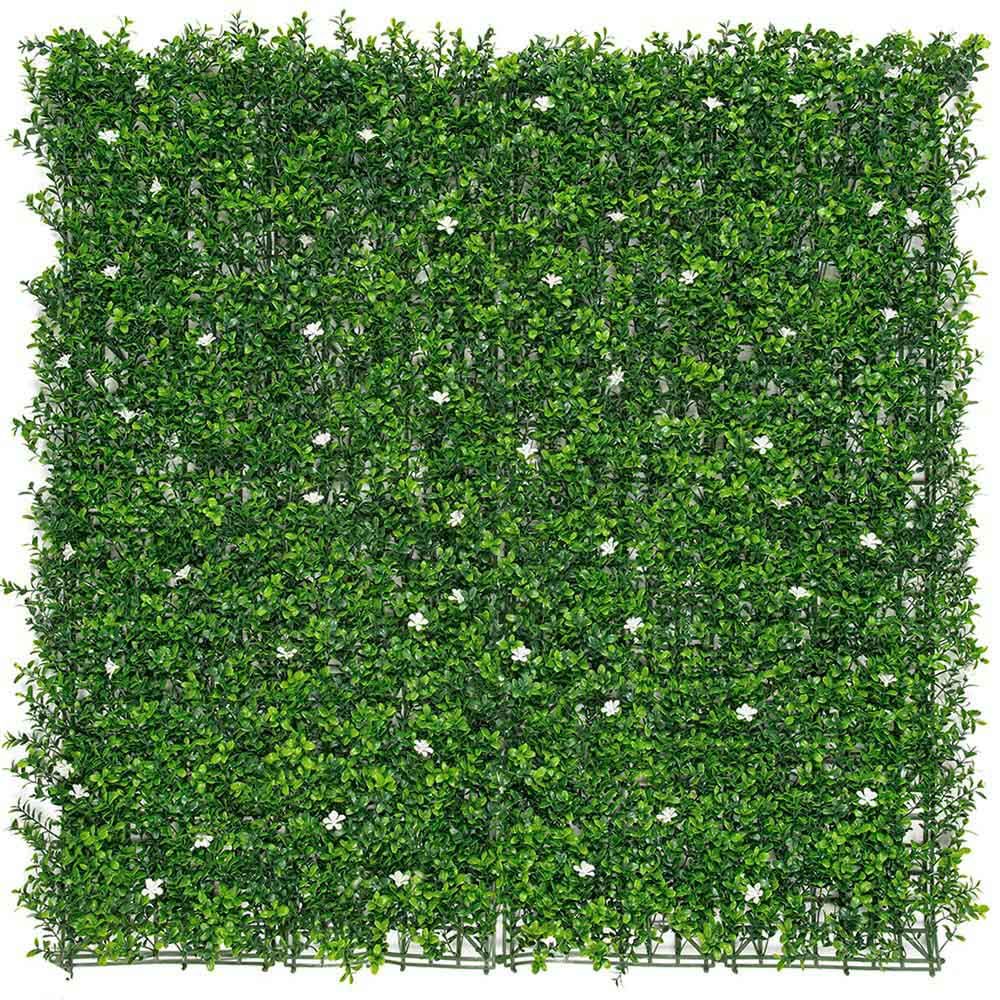 Jardim vertical com flores de jasmim cor verde 50 x 50 cm, 4 uds