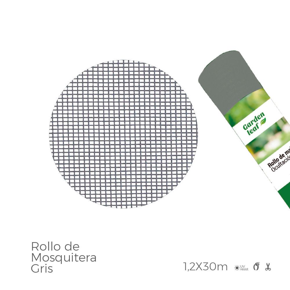 Rolo de mosquiteiro cinza, 1,20 x 30 m