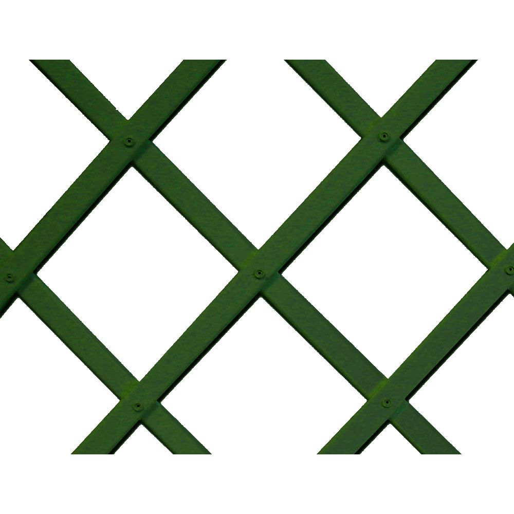 Grade plástica, perfil ripado, 22 x 6 mm, verde, 0,5 x 1,5 m