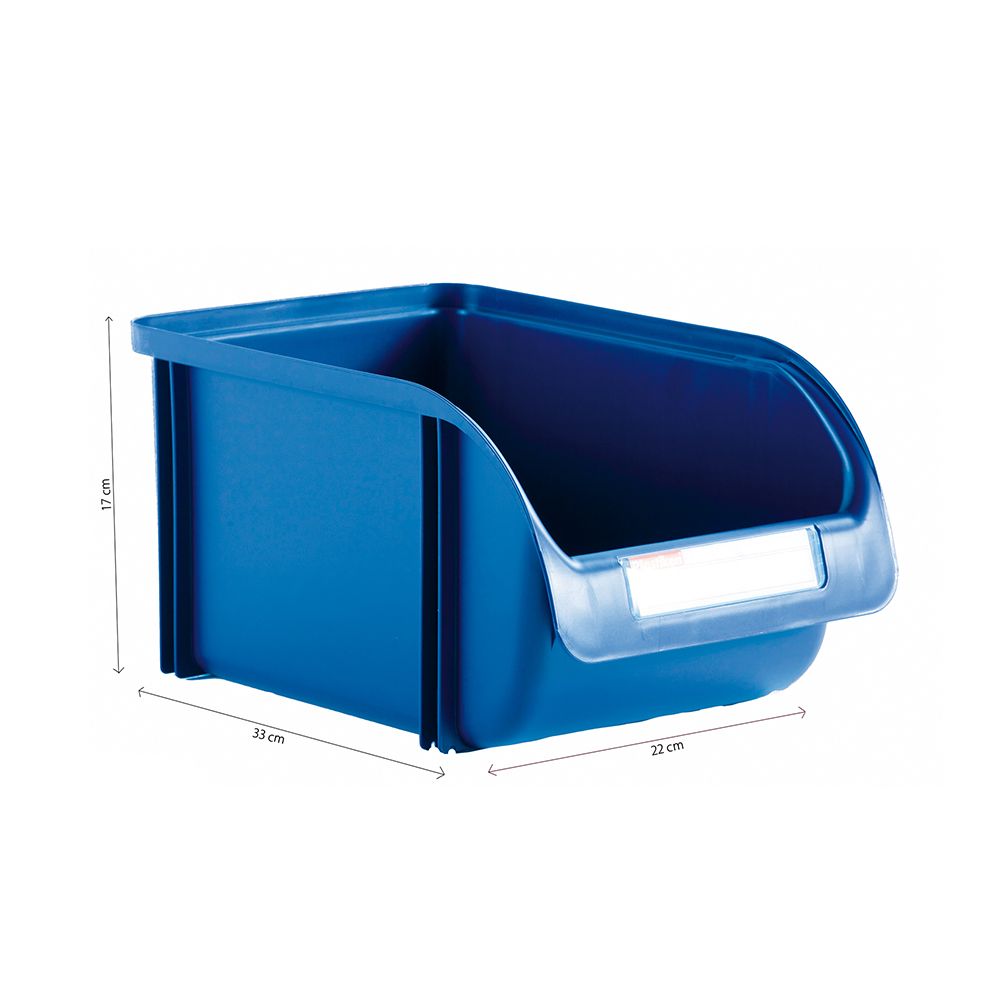 Gaveta empilhável cor titanium azul 22 cm