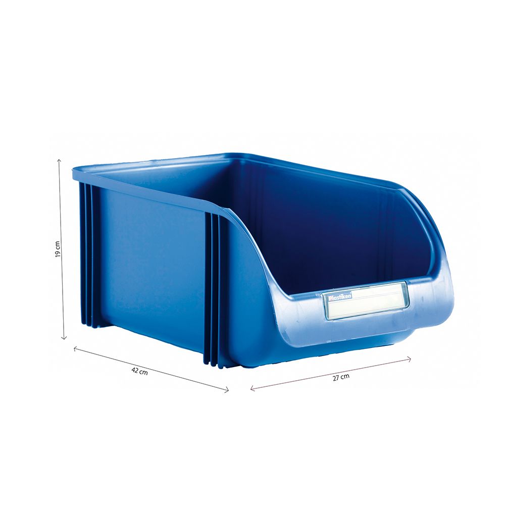 Gaveta empilhável cor titanium azul 27 cm