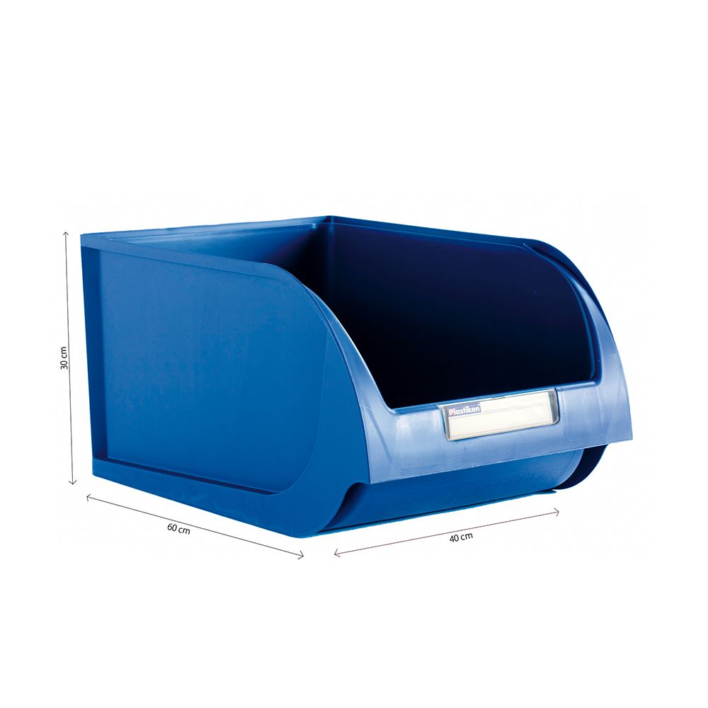 Gaveta empilhável cor titanium azul 40 cm